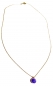 Preview: 585/-14K GOLD Collier mit einem lila Bergquarz bestückt