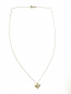Preview: 585/-14K GOLD Doppelherz Collierkettchen mit Zirkonia