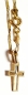 Preview: ECHTE 45 cm GOLDKETTE 585 (14K) MIT 585 (14) KREUZANHÄNGER zum SUPER ANGEBOT