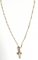 Preview: ECHTE 45 cm GOLDKETTE 585 (14K) MIT 585 (14) KREUZANHÄNGER zum SUPER ANGEBOT