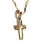 Preview: ECHTE 45 cm GOLDKETTE 585 (14K) MIT 585 (14) KREUZANHÄNGER zum SUPER ANGEBOT