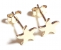 Preview: Echt Gold 585/ -14 K Ohrstecker schön ohne Steine STERN Motiv