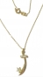 Preview: 585/-14K GOLD Collier SCHWERT STERN (KILIC) mit hochwertigen ZIRKONIA