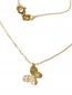 Preview: 585/-14K GOLD glänzender Schmetterling Gold Collier mit Zirkonia bestückt