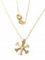 Preview: 585/-14K GOLD Collier mit magischem Schneeflocken Goldanhänger