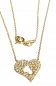 Preview: 585/-14K GOLD HERZ Collier mit schönen Zirkonia
