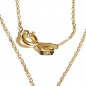 Preview: 585/-14K GOLD Mond Stern Gold Collier mit Zirkonia bestückt