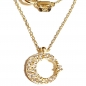 Preview: 585/-14K GOLD Mond Stern Gold Collier mit Zirkonia bestückt