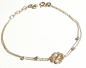Preview: 585/-14K GELBGOLD ARMBAND MIT ZIRKONIA KLEEBLATT HERZFORM