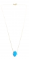 Preview: 585/-14K GOLD Collierkettchen GRÜNBLAU Bergquarz Fatimas Hand