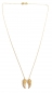 Preview: 585/-14K GOLD Sagenhafter Engelsflügel Gold Collier mit Zirkonia