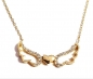 Preview: 585/-14K GOLD magische Engelsflügeln-Herz Gold Collier mit Zirkonia bestückt