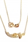 Preview: 585/-14K GOLD Collier SCHWERT (KILIC) mit ZIRKONIA bestückt