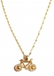 Preview: GOLDKETTE 585/-14K MIT ECHTEM 585 /-14K FAHRRAD ANHÄNGER