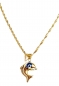 Preview: GOLDKETTE 585(14K)MIT ECHTEM 585 (14K) ANHÄNGER DELPHIN NAZAR