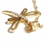 Preview: GOLDKETTE 585/-14K MIT ECHTEM 585 / -14K LIBELLEN ANHÄNGER