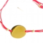 Preview: 585/-14K GELBGOLD ARMBAND MIT KREISPLATTE, für GRAVUR geeignet