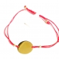 Preview: 585/-14K GELBGOLD ARMBAND MIT KREISPLATTE, für GRAVUR geeignet