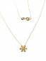 Preview: 585/-14K GELBGOLD Collierkettchen mit feiner Schneeflocke