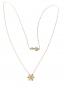 Preview: 585/-14K GELBGOLD Collierkettchen mit feiner Schneeflocke