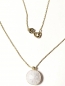Preview: 585/-14K GELBGOLD Collierkettchen mit weißem Bergquarz