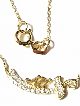 585/-14K GOLD Collier  SCHWERT (KILIC) ZIRKONIA