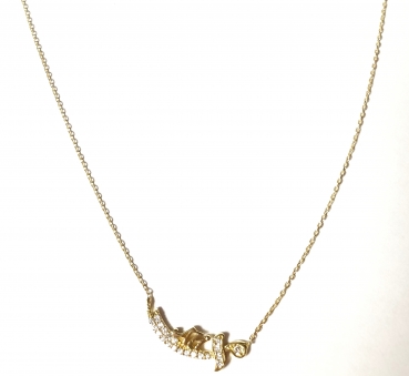 585/-14K GOLD Collier  SCHWERT (KILIC) ZIRKONIA