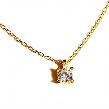 585/-14K GOLD Collier mit einem bezauberndem ZIRKONIA