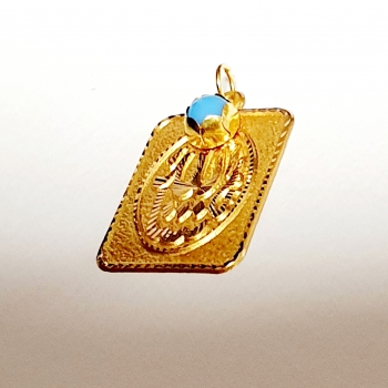 MASSIV ECHTER GOLDANHÄNGER 585/-14K GOLD Gottes Name ALLAH