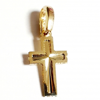 GOLDANHÄNGER 585/-14K GOLD KREUZ OHNE STEIN