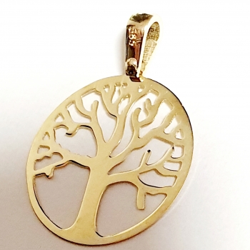 585 /-14K GOLD LEBENSBAUM ANHÄNGER OHNE STEIN SUPER ANGEBOT
