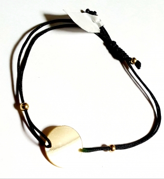 585/-14K GELBGOLD ARMBAND MIT KREISPLATTE, für GRAVUR geeignet