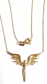 585/-14K GOLD ATEMRAUBENDER ERZENGEL MICHAEL GOLD Collier