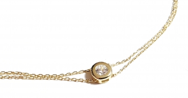 Echter 585/-14K GELBGOLD ARMBAND MIT ZIRKONIA