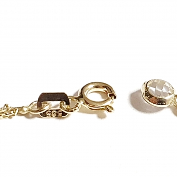 585/-14K GELBGOLD ARMBAND MIT ZIRKONIA