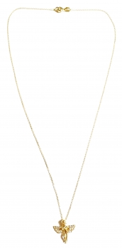 585/-14K GOLD ENGEL Collier mit Zirkonia