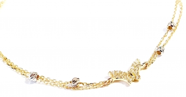 585/-14K GELBGOLD ARMBAND MIT ZIRKONIA SCHMETTERLING