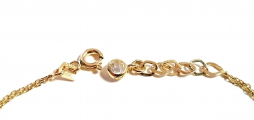 585/-14K GELBGOLD ARMBAND Halbmond mit Stern Zirkonia