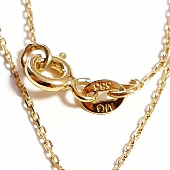 585/-14K GOLD Collier mit magischem Schneeflocken Goldanhänger