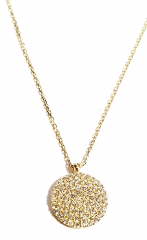 585/-14K GOLD Collier mit bezaubernden Zirkonia bestückt
