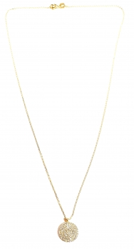 585/-14K GOLD Collier mit bezaubernden Zirkonia bestückt