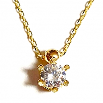 585/-14K GOLD Collier mit wunderschönem ZIRKONIA bestückt