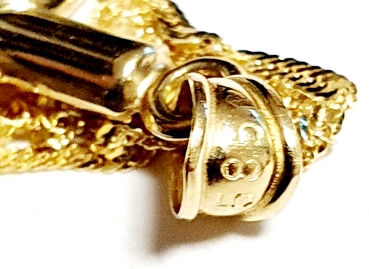 MASSIV ECHTE GOLDKETTE 585 (14K) MIT ECHTEM 585 (14) KREUZANHÄNGER