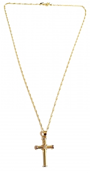 GOLDKETTE 585 (14K) MIT ECHTEM 585 (14K) KREUZANHÄNGER