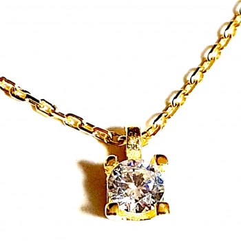 585/-14K GOLD Collier mit einem bezauberndem ZIRKONIA