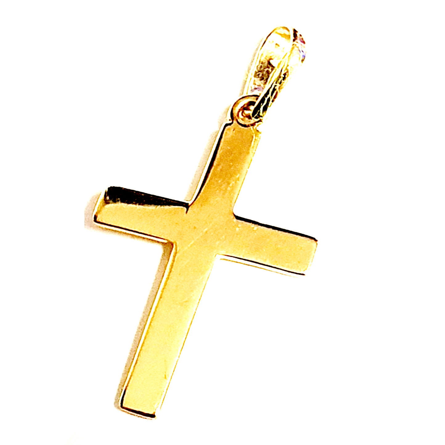 Elluel Schmuck - ECHTER GOLDANHÄNGER 585/-14K GOLD KREUZ OHNE STEINEN