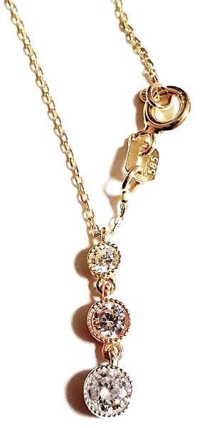 585/-14K GOLD Collier mit bezauerndem Gold Anhänger