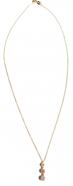 585/-14K GOLD Collier mit bezauerndem Gold Anhänger