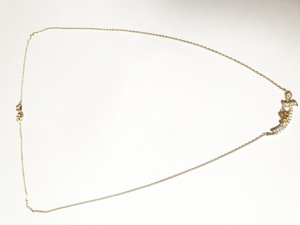 585/-14K GOLD Collier  SCHWERT (KILIC) ZIRKONIA