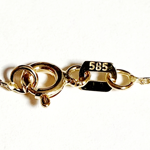 585/-14K GOLD Collier mit einem bezauberndem ZIRKONIA